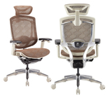 Grey Mesh Office Chairs Polished Aluminum Adjustable Arms SGS